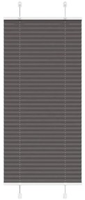 Tenda Plissettata Nera 65x150 Cm Larghezza Tessuto 64,4 Cm /