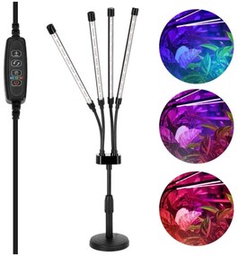 Lampada da tavolo LED dimmerabile per la coltivazione di piante VITARO 4xLED/10W/230V nero