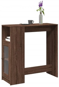 Tavolo Bar Con Rastrelliera Marrone 101x40x103,5 Cm Multistrato /