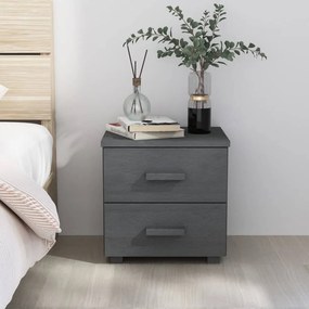 Comodino hamar grigio scuro 40x35x44,5 cm in legno di pino