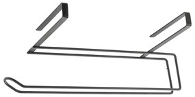 Supporto da appendere nero per asciugamani da cucina - Metaltex