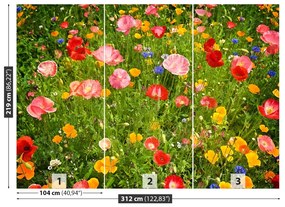 Carta da parati Prato di fiori 104x70 cm