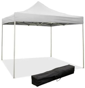 Gazebo richiudibile pieghevole 3 X 3 Bianco ricoperto in PVC impermeabile