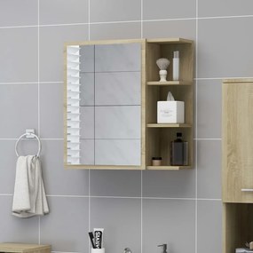 Mobile Bagno Con Specchio Rovere Sonoma 62,5x20,5x64multistrato /