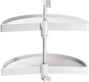 Cestello Girevole Ø65 cm per Mobile da Cucina 80 cm in Plastica Emuca Bianco...