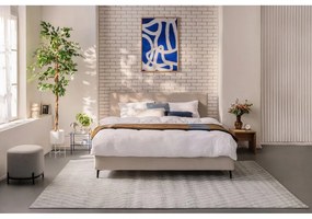 Letto matrimoniale imbottito beige con materasso incluso/con rete inclusa 180x200 cm Noira Slim – Bonami Selection