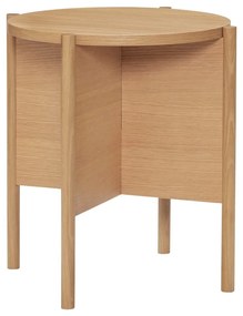 Tavolinino rotondo in rovere ø 45 cm Heritage - Hübsch