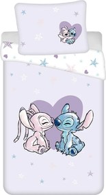 Biancheria da letto per bambini in cotone per letto singolo 140x200 cm Lilo and Stitch "Heart" – Jerry Fabrics