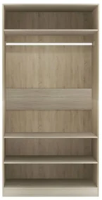 Armadio rovere sonoma 100x50x200 cm in truciolato