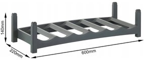 Portabottiglie in plastica grigio Vario - Rotho