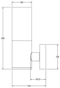 Maytoni O418WL-01B - Applique da esterno WILLIS 1xE27/60W/230V IP54 nero