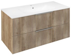 Mobile senza lavabo di colore naturale con effetto rovere da appendere 100x52 cm Cirasa – Sapho
