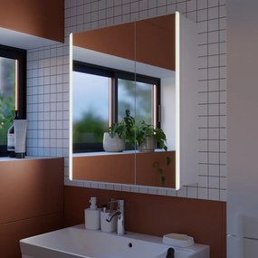 Specchio Contenitore Con Illuminazione Easy SENSEA bianco L 60.2 x H 70.7 x P 16 cm