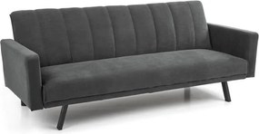 Divano Armando in velluto grigio - H78 cm
