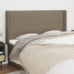 Testiera Ad Orecchio Tortora 163x16x118/128 Cm İn Tessuto /