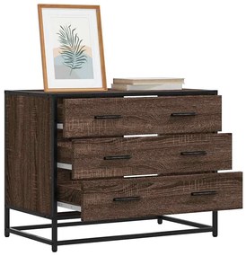 Cassettiera Rovere Marrone 70x41x56 Cm İn Legno Multistrato /
