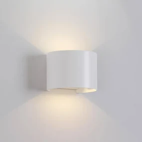 Applique LED moderno da esterno DAVOS ROUND bianco IP54, luce bianco caldo 91.6 lumen, MANTRA