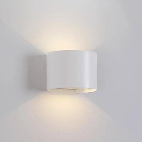 Applique LED moderno da esterno Davos Round doppia luce bianco IP54, luce bianco caldo 91.6 lumen, MANTRA