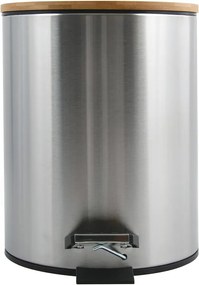 Cestino per la spazzatura color argento opaco in acciaio con pedale 5 l Adonis – Spirella