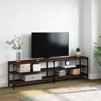 Mobile TV Rovere Marrone 180x30x50cm Legno Multistrato Metallocod mxl 127291