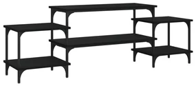 Mobile porta tv nero 157x35x52 cm in legno multistrato