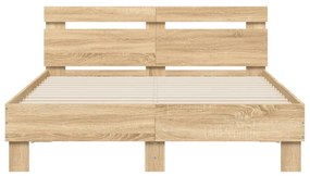 Giroletto testiera rovere sonoma 120x190 cm legno multistrato