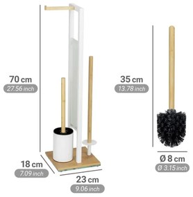 WENKO 26214100 - Set WC RIVALTA 18x70 cm marrone/bianco