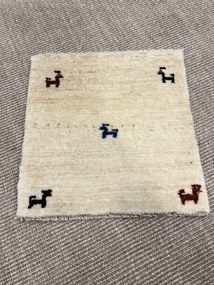 Gabbeh Tappeto persiano 40 x 40 Beige (Iran) Annodato A Mano