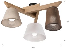 Brilagi - LED  Lampadario a plafone ANTHONY 3xE14/40W/230V quercia