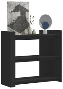 Tavolino Consolle Nero 100x35x90 Cm İn Legno Multistrato /