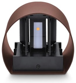 Brilagi - Lampada da parete LED per esterni RONDO LED/6W/230V marrone IP54
