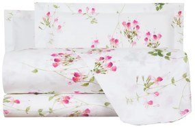 Completo Lenzuola in Percalle Fuchsia Matrimoniale - 250X290
