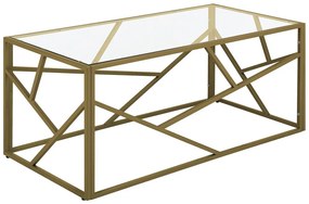 Tavolino da divano color oro in vetro ORLAND Beliani