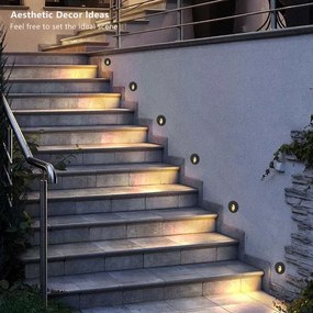 Brilagi - LED lampada da incasso per esterni STAIRDOT LED/2W/230V, nero, IP65, rotonda