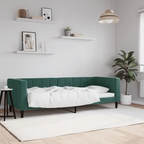 Letto Da Giorno Verde Scuro 80x200 Cm İn Velluto /