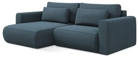 Divano angolare blu allungabile/con contenitore (con penisola a sinistra/con chaise lounge) Kapua – Makamii