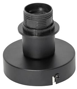 Lampada da soffitto e da parete rustica nera con rattan 30 cm - Kata