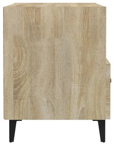 Comodini 2 pz rovere sonoma in legno multistrato
