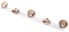 Lampadario a plafone SFERA WOOD 5xE14/40W/230V bianco