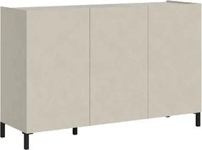 Madia in legno 130 cm a 3 ante e 2 vani con ripiani Grigio HARAS