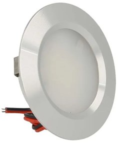 Mini Faretto Led Da Incasso Rotondo 3W AC/DC 12V DC 24V Bianco Caldo Foro 50mm Carcassa Alluminio Satinato