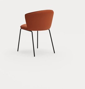 Set di sedie da pranzo arancione in imbottito 2 pz Add – Teulat