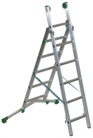 Scala a sfilo FACAL Super Prima in alluminio 2 rampe da 6 gradini portata massima 150 kg EN 131 per lavori fino a 3.5 m