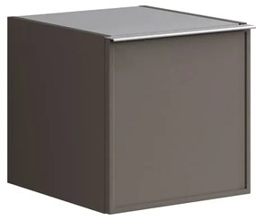 Struttura semi colonna da bagno Pixel 1 anta laccato opaco grigio carbone L 40 x H 40 x P 45.5 cm