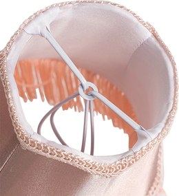 Paralume a pinza in tessuto rosa 12 cm - Granny