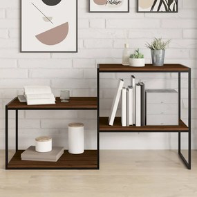 Mensole Parete 4pz Rovere Marrone 60x50x1,5cm Legno Multistrato /