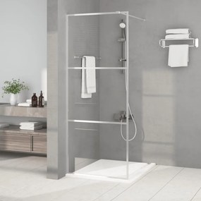 Parete Doccia Walk İn Argento 80x195 Cm Vetro Trasparente Esg /