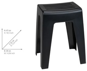 WENKO 25156100 - Sgabello KUMBA 38x47 cm nero