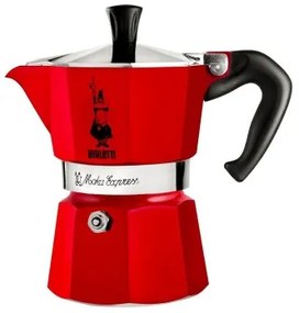 Cafettiera Italiana Bialetti Rosso Alluminio 1 Tazza 50 ml