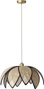 Osram - Lampadario sospeso con cavo DECOR RATTAN 1xE27/15W/230V Ø 48 cm beige/nero